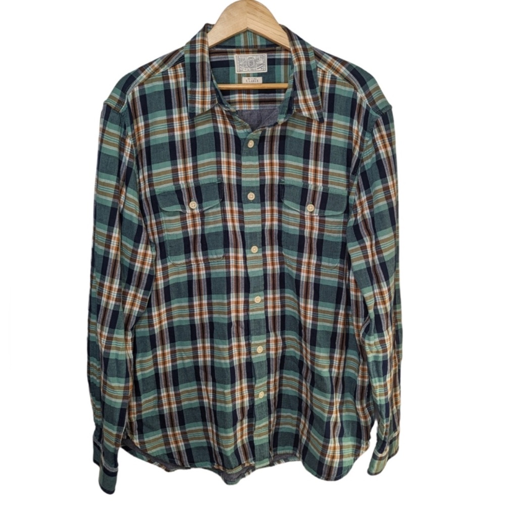 Lucky Brand Men's Plaid Long Sleeve Button Down Shirt - Size XL
